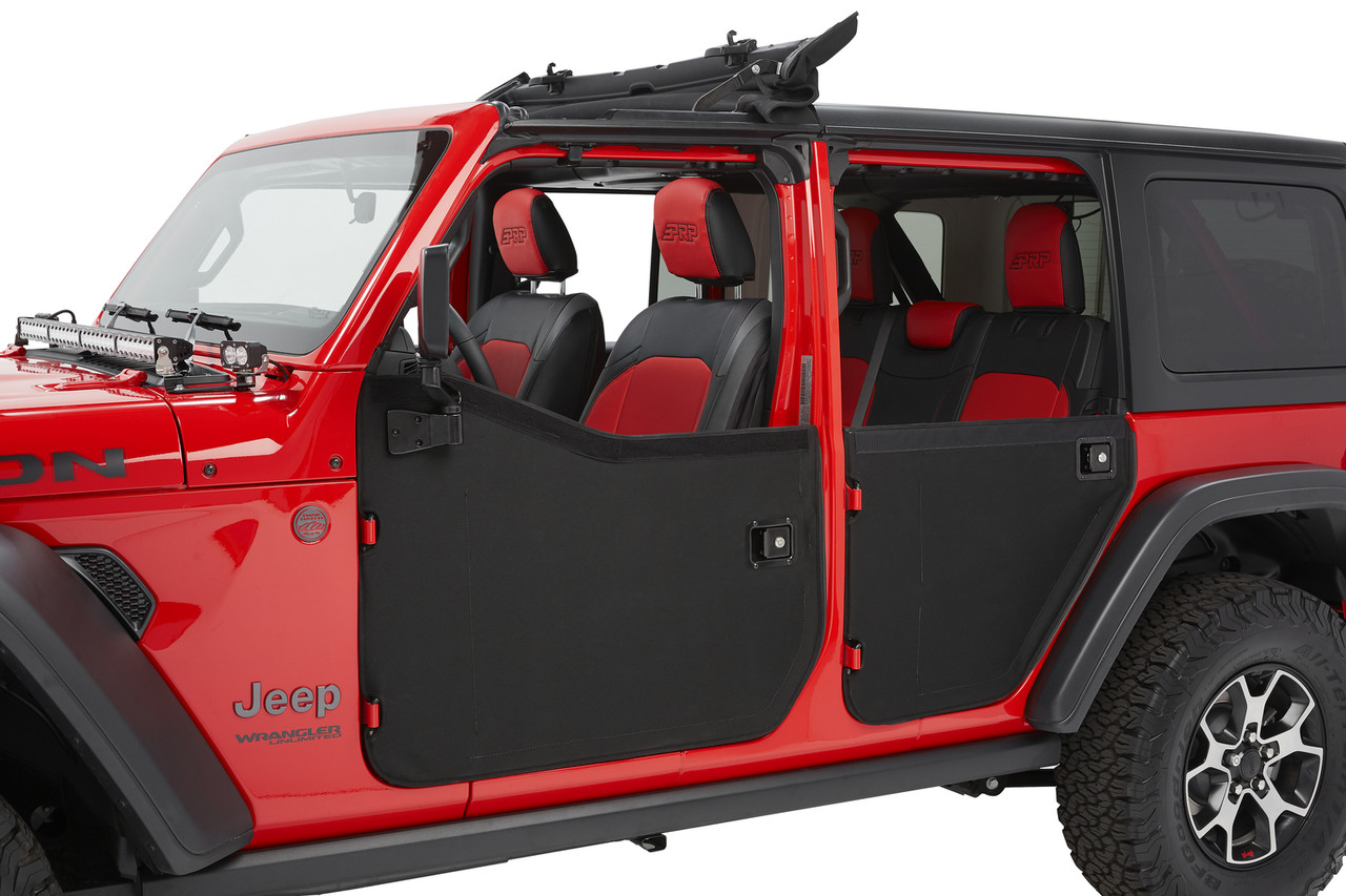 Bestop Full Fabric Doors - Jeep '20-26 Gladiator / '18-26 Wrangler JL (Front; Black Twill) - 5175017