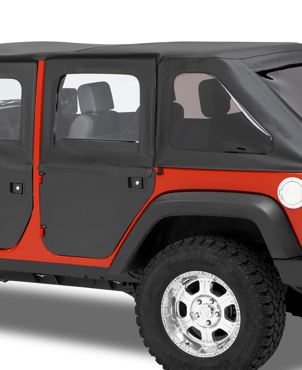 Bestop Full Fabric Doors - Jeep '20-26 Gladiator / '18-26 Wrangler JL (Front; Black Twill) - 5175017 - Image 3