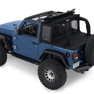 Bestop Halftop Soft Top - Jeep '18-2023 Wrangler JL 2-Door (Premium Black Twill) - 5390317